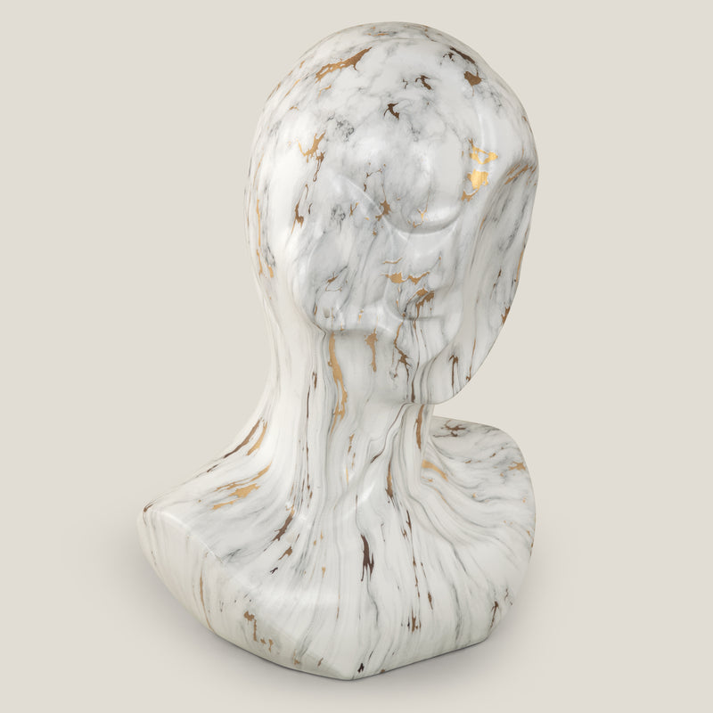 Marfil White Marble Portrait Ceramic Sculpture