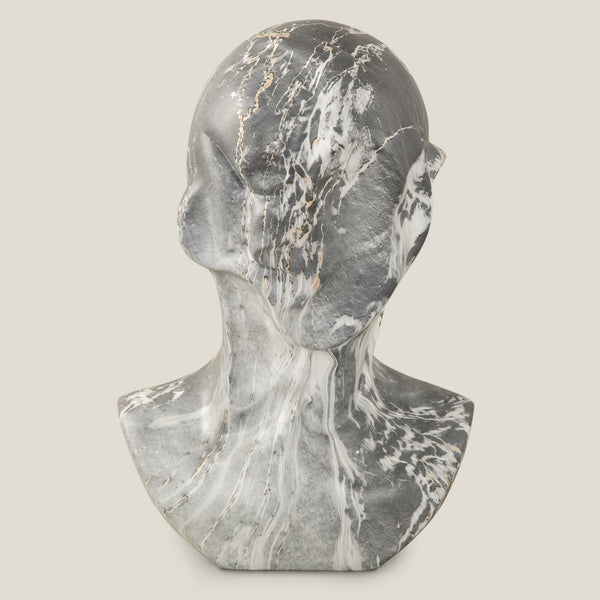 Marfil Grey Marble Portrait Ceramic Sculpture