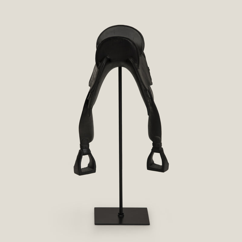 Saddle Black Resin Sculpture