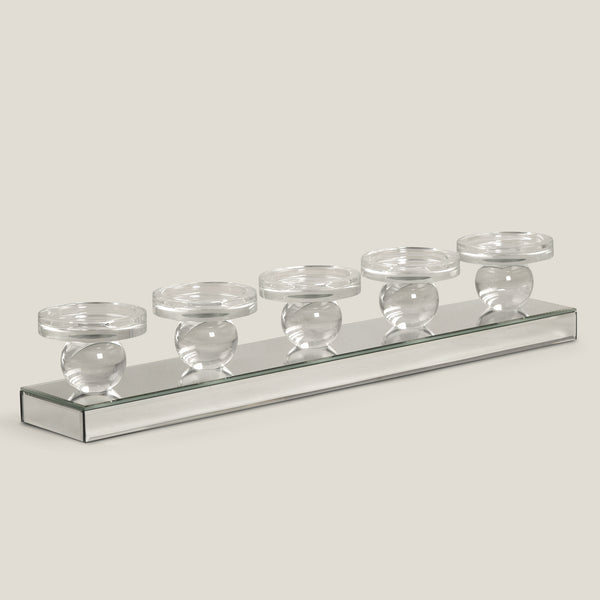Pentad Mirror Glass Candle Holder