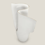 Wave Matt White Ceramic Vase