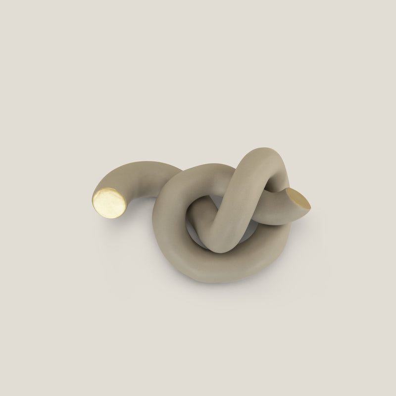 Knotted Beige & Ceramic Abstract Decor