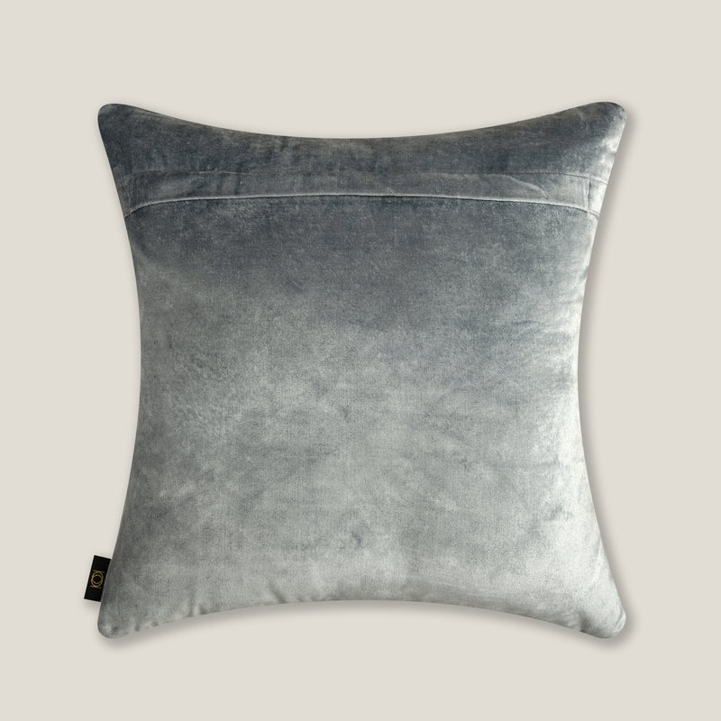 Rhomb Blue Velvet Cushion Cover