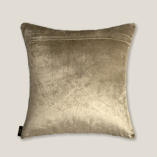 Cruzar Beige Velvet Cushion Cover