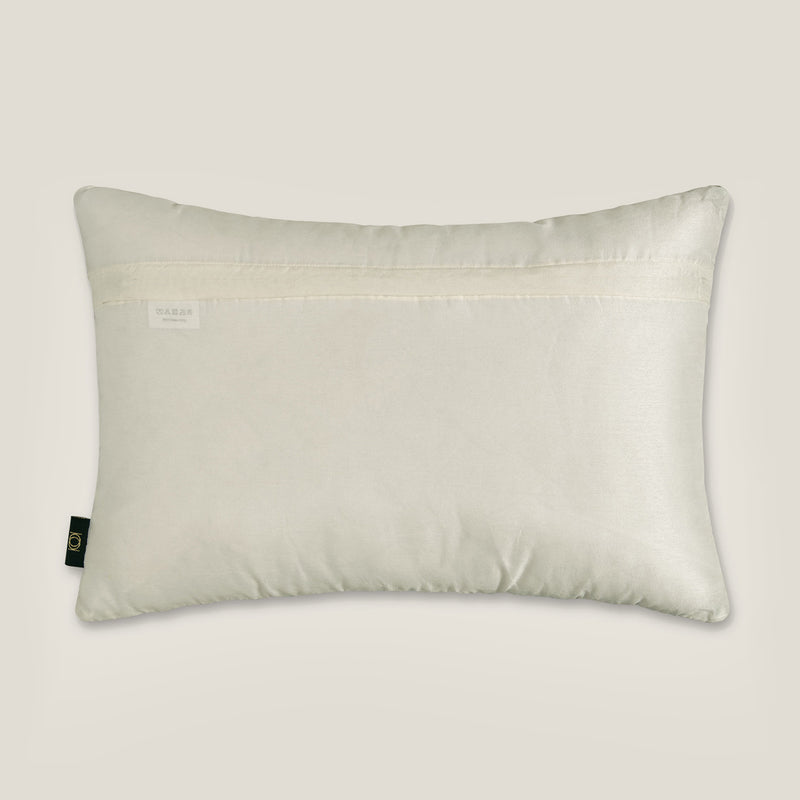 Off White Twisted Silk Cushion Cover