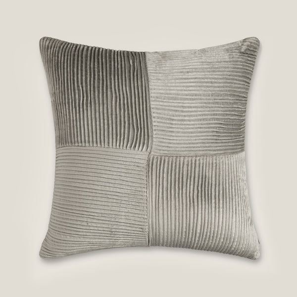Papel Dark Grey Pleated Velvet Cushion Cover