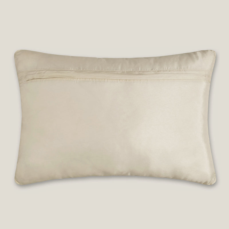 Ivory Faux Silk Cushion Cover