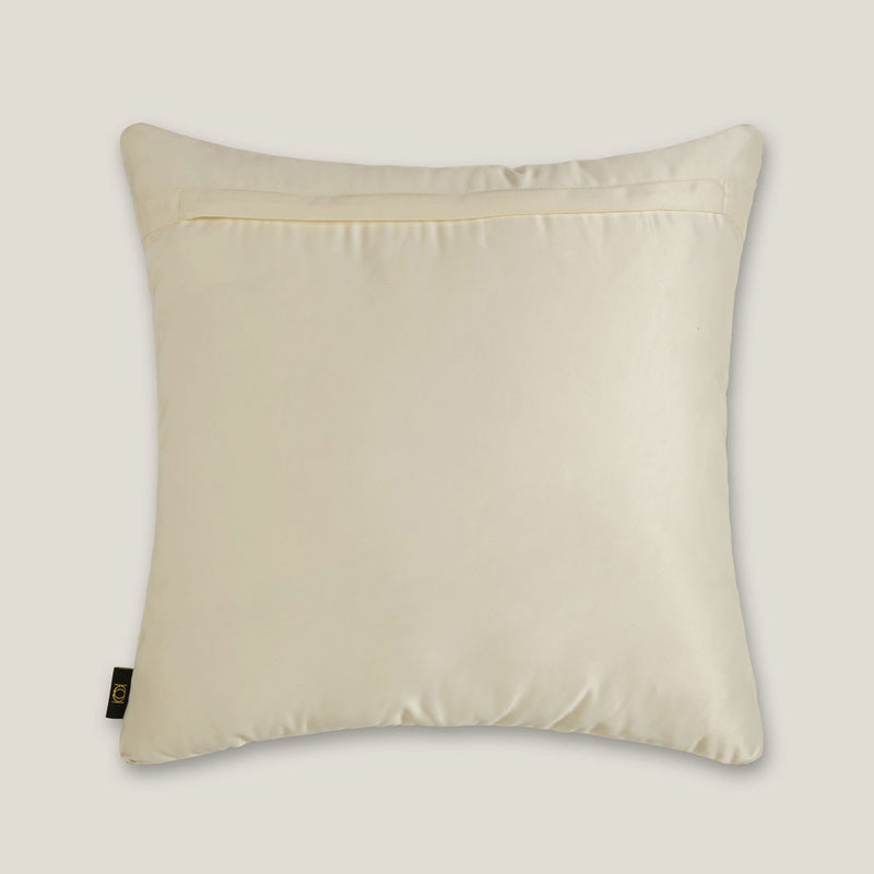  Off White Emb. Foam Satin Cushion Cover