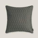 Rombo Dark Grey Emb. Foam Satin Cushion Cover