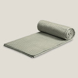 Dark & Light Grey Reversible Faux Silk Bedspread