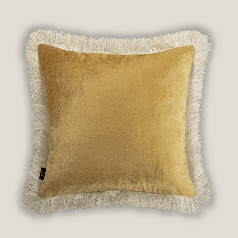 Claro Pink & Yellow Rev. Velvet Cushion Cover