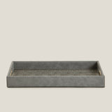Sicily Grey & Gold Faux Leather Serving Tray