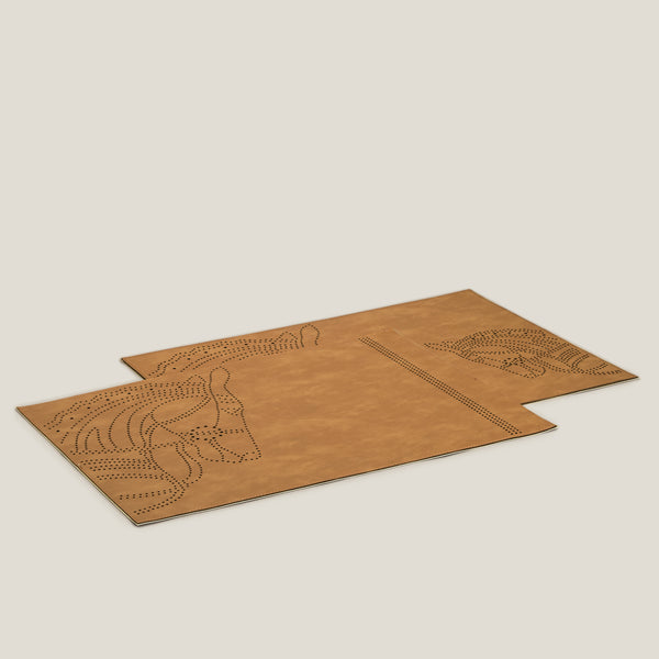 Cabal Tan Faux Leather Placemat Set Of 2