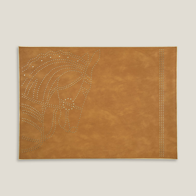 Cabal Tan Faux Leather Placemat Set Of 2
