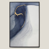Lavo Blue & Gold Framed Canvas