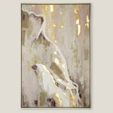 Rubor Abstract Blush & Gold Framed Canvas