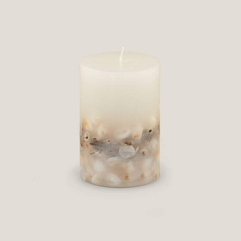 Seashells Ivory Pillar Candle