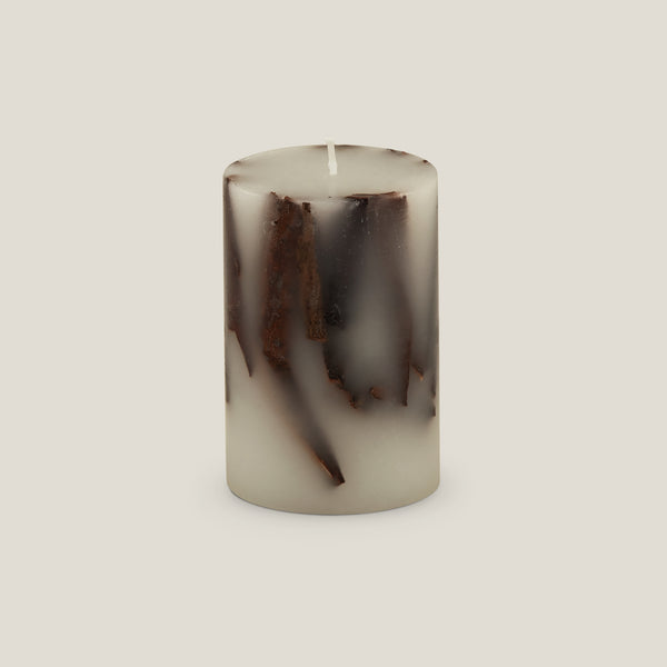 Cinnamon Sticks Ivory Pillar Candle