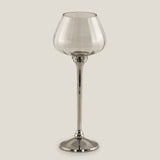 Eva Nickel & Glass Stemmed Votive L