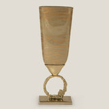 Brazo Beige & Gold Glass Hurricane S