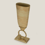 Brazo Beige & Gold Glass Hurricane S
