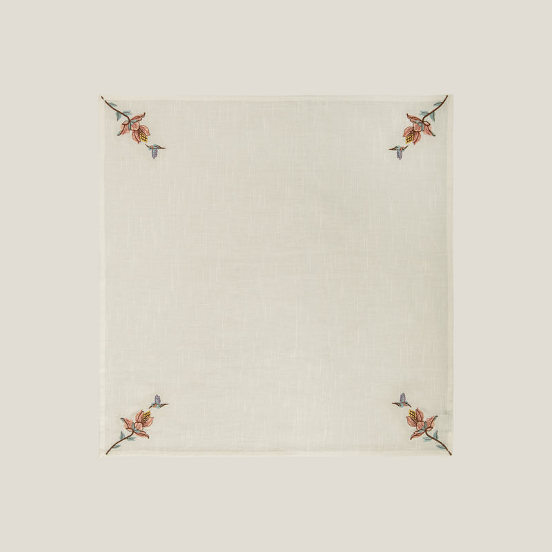 Hummingbird White Napkin Set