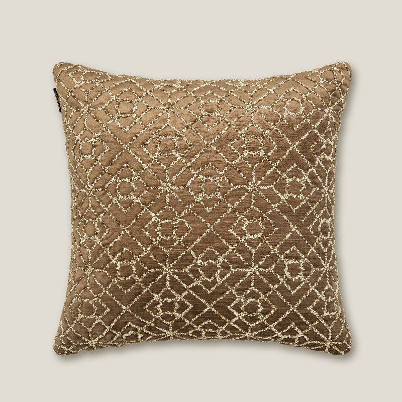 Aster Beaded Gold Cushion Cover