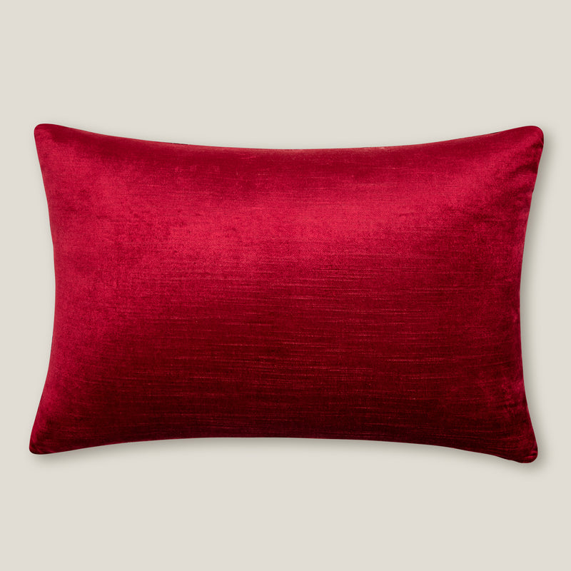 Cliantha Red Velvet Cushion Cover
