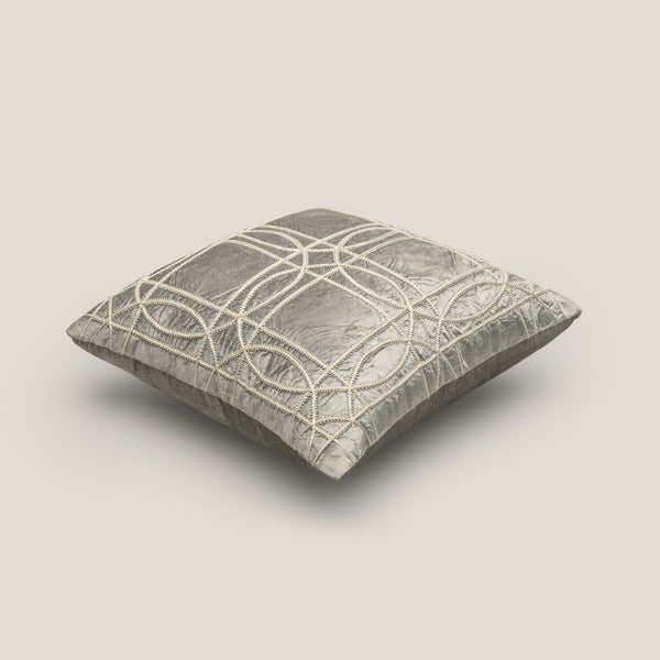 Lamia Grey Velvet Cushion Cover