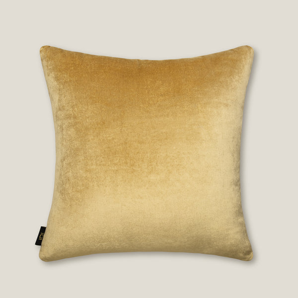 Xanthi Yellow Pleated Velvet Cushion Cover