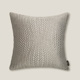 Delphi Quilted Grey Velvet Cushion Cover