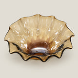 Concha Amber Glass Decor Bowl