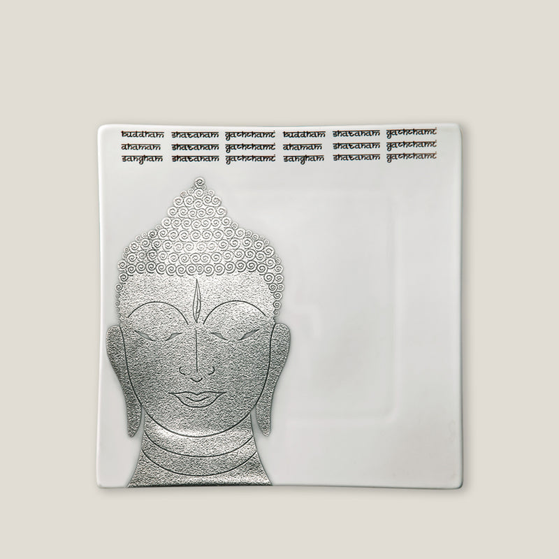 Buddha Platinum Medium Square Platter