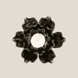 Rosette Ceramic Votive Silver