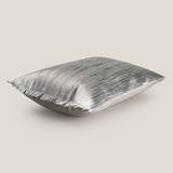 Hana Silver Faux Leather Cushion Cover