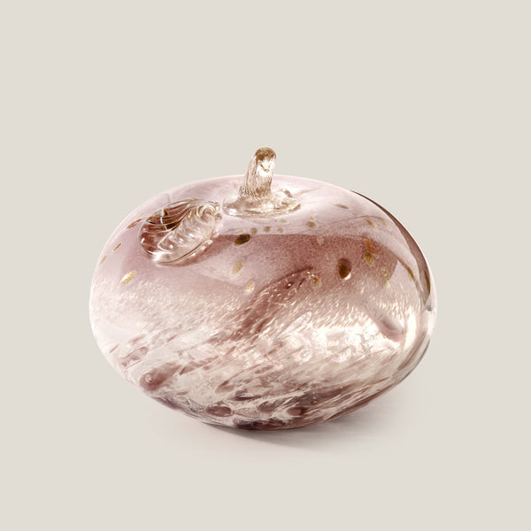 Rosolite Blush Glass Apple Decor