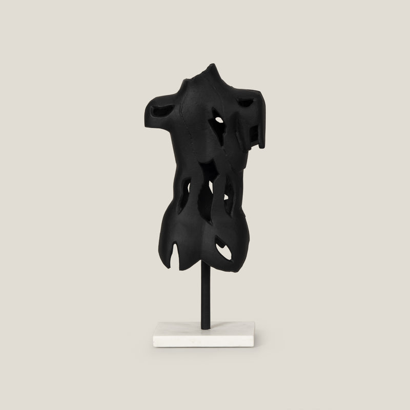 Torso Black Metallic Sculpture