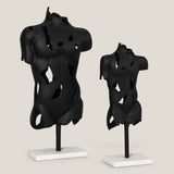 Torso Black Metallic Sculpture