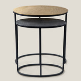 Oval Black & Gold Nest of Tables