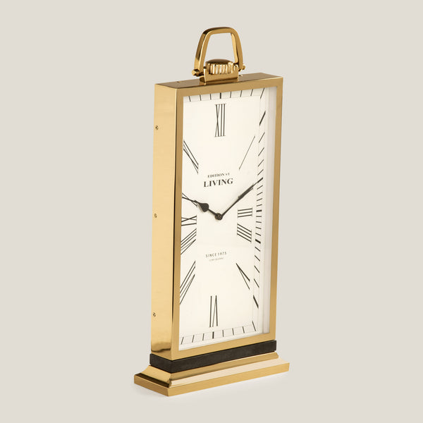 Ashwood Gold Table Clock