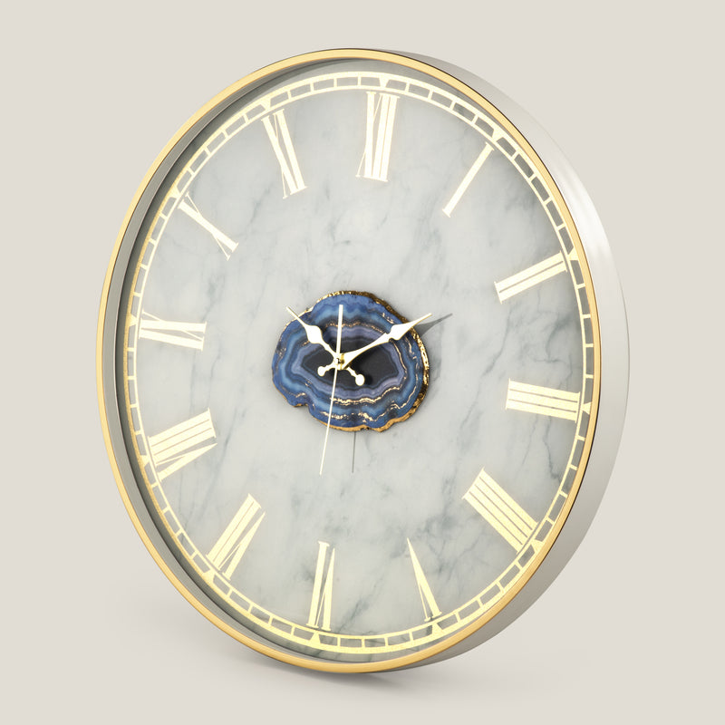 Lazurite Agate Clock