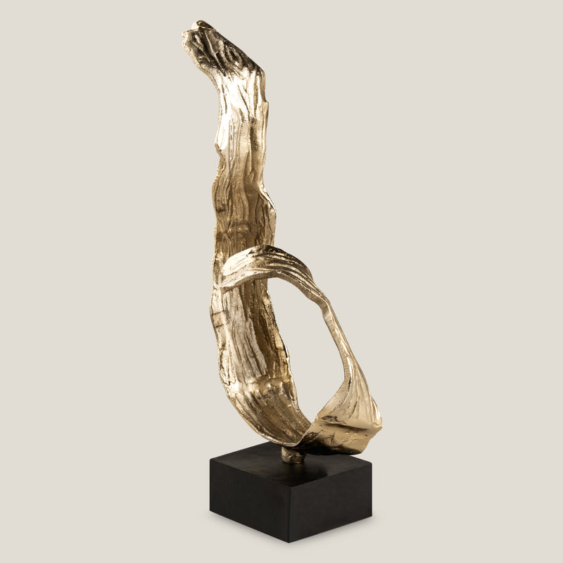 Textured Black & Gold Abstract Decor