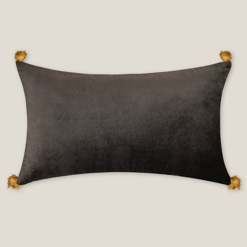Tiger Charcoal Velvet Cushion Cover