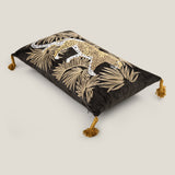 Tiger Charcoal Velvet Cushion Cover