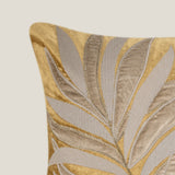 Laurel Leaves Embroidered Cushion Cover