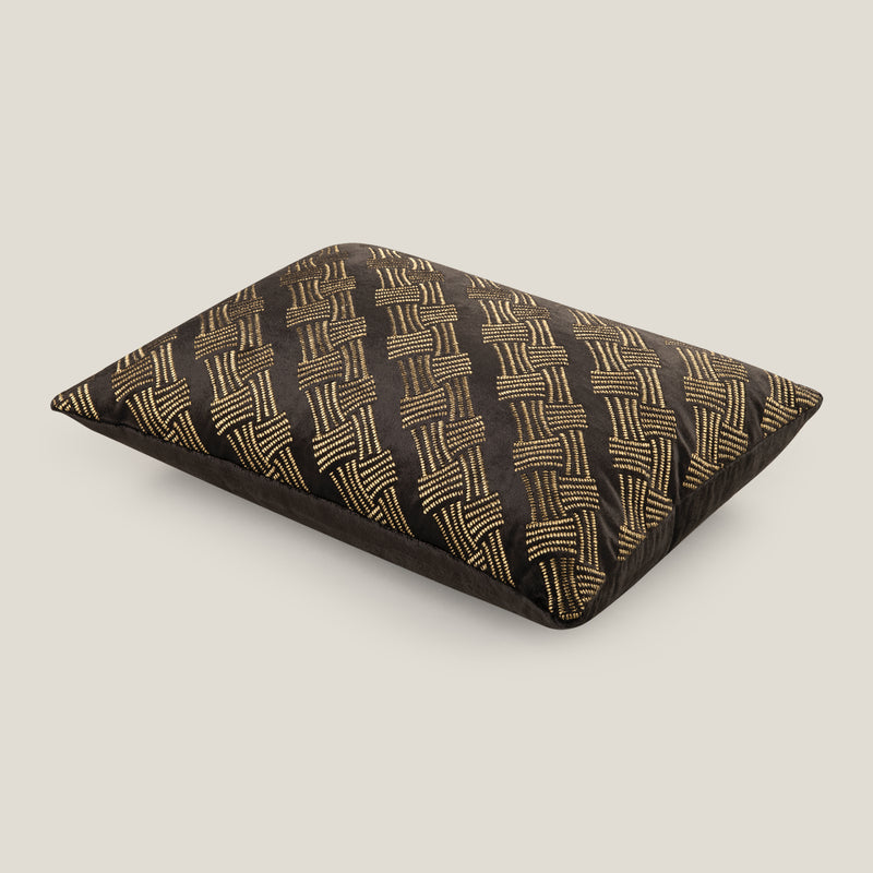 Asher Charcoal Velvet Cushion Cover