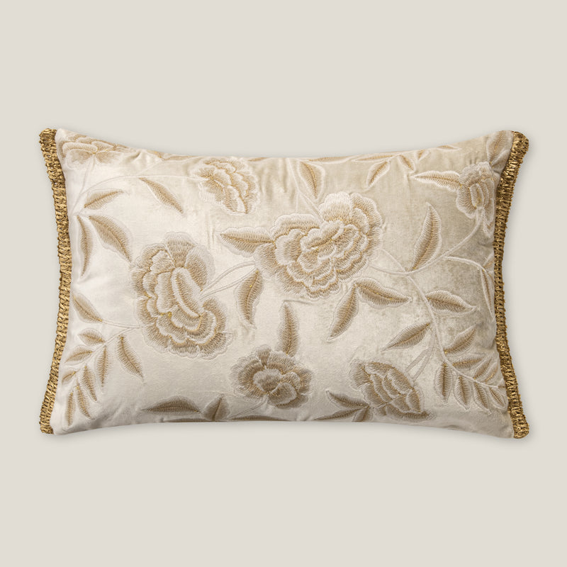 Floral Emb Cushion Cover