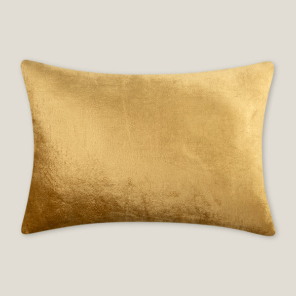 Maze Yellow Velvet Cushion Cover