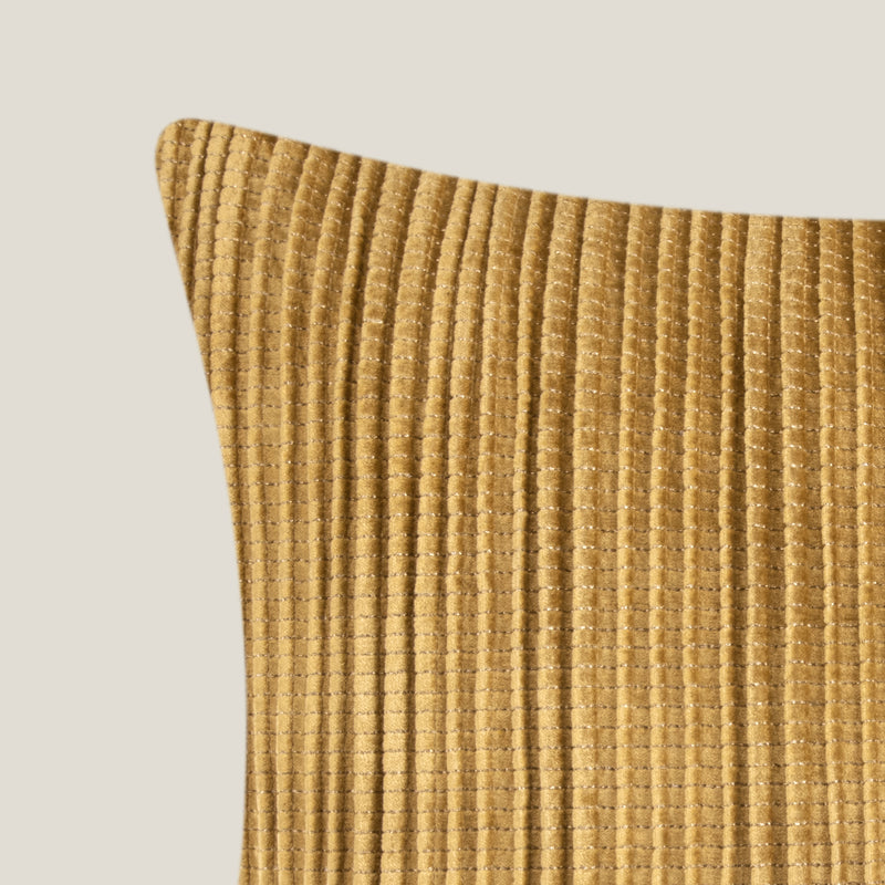 Louise Yellow Velvet Cushion Cover