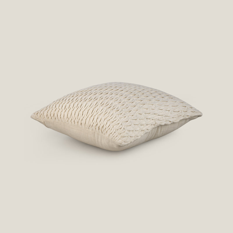 Textured Off White Cushion Cover